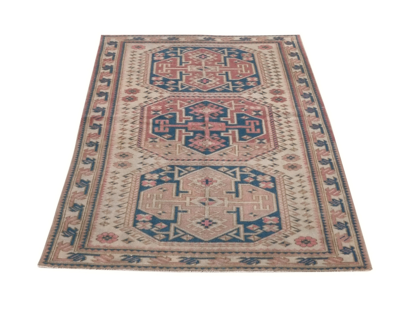 Scandinavian Turkish Rug, Oushak Rug, Vintage rug, One of a kind rug, Area rug, 3x6 Rug, Oushak Carpet, Turkey Rug Made in Anatolia, 10060