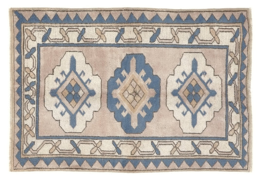 Turkish Rug, Vintage Rug, Small Rug, Mıuted rug, 3x4 Rug, Faded rug, Pink rug 3x4, Anatolia rug, Bedroom rug, Unique rug, Soft rug, 10049