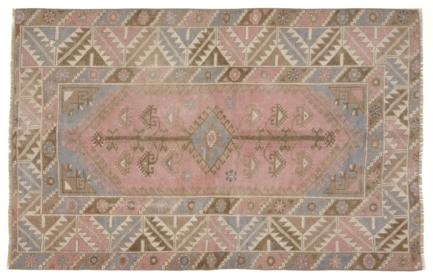 Faded Turkish rug, Anatolia Oushak rug, Vintage Area rug, Boho rug, Fine rug, 4x6 Rug, Tribal rug, Nursery rug, Ethnic rug, 10043