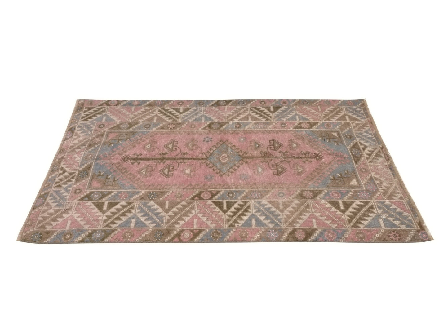 Faded Turkish rug, Anatolia Oushak rug, Vintage Area rug, Boho rug, Fine rug, 4x6 Rug, Tribal rug, Nursery rug, Ethnic rug, 10043
