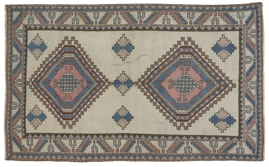 Oushak rug 5x8, Anatolia Turkish rug, Vintage Rug Natural, Bohemian rug, Neutral rug,Carpet rug 5x8, Made in Turkey, One of a kind rug, 8975