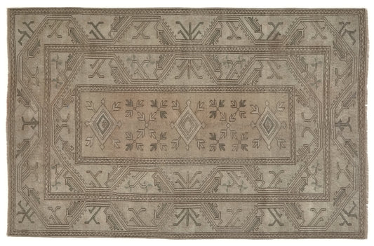 Nuetral Oushak rug, Vintage Turkish rug, Geometric Rug, Area Rug, 5x8 Beige Rug, Farmhouse decor, Bedroom rug, Oushak rug 5x8, Carpet, 8964