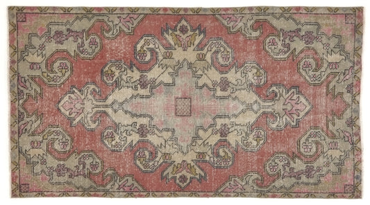Turkish Rug 4x7, Boho Vintage rug, Oushak Rug 4x7, Area rug, Eclectic rug, Ethnic rug, Wool rug, One of a kind rug, Handmade rug, 8930