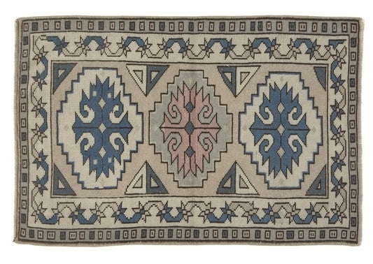 Turkish rug 3x5 , Vintage oushak rug , Area rug 3x5 , Turkish rug Wool, Small Oushak rug , Oriental rug , One of a kind rug, 8651