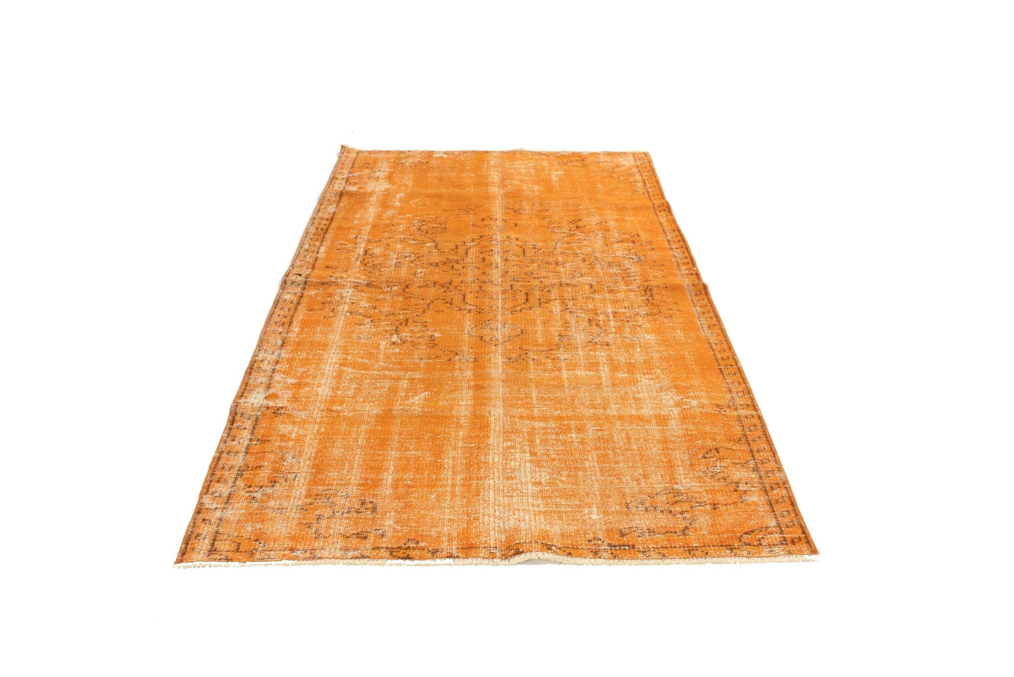 4x7 Orange Area Turkish Vintage Rug, Boho rug, Bedroom rug, Carpet Rug, Anatolia rug , Handmade rug ,Nursery rug, 3361
