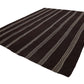 Brown Kilim Rug ,Vintage Kilim Striped ,Turkish Kilim Flat Weave , Kilim Rug 7x10, Area Rug, Traditional, Living Room, 7153