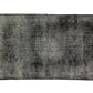 Black Area Vintage Rug 6x9, Turkish Vintage Rug, Distressed Rug, Mid-Century Rug, Over dyed Rug, Black Carpet Rug , 3360