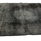 Black Area Vintage Rug 6x9, Turkish Vintage Rug, Distressed Rug, Mid-Century Rug, Over dyed Rug, Black Carpet Rug , 3360