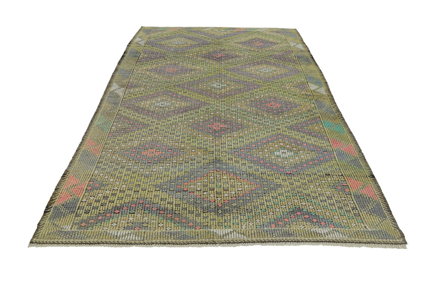 Kilim Rug 6x11, Turkish Kilim Rug, Vintage Muted Kilim Rug, Area Eclectic Kilim Rug, Traditional Rug, Handmade Bohemian Kilim Rug, 8123