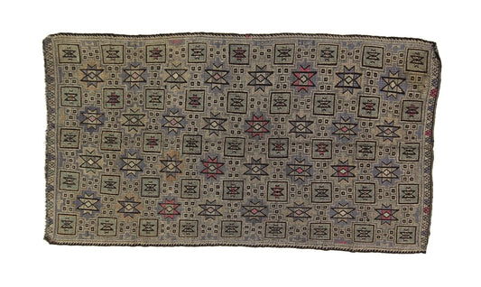 Kilim Rug 5x8, Turkish Kilim Rug, Vintage Antique Kilim Rug, Area Kilim Rug, Bedroom Rug, Handmade Faded Kilim Rug, Rug Kilim, 4124