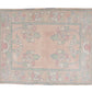 5x7 Pink Oushak Area Rug, Turkish Rug, Vintage Rug, Bohemian Handmade Rug, Turkey rug, Unique rug, Faded rug, Wool Rug, Bedroom rug, 7454
