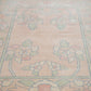 5x7 Pink Oushak Area Rug, Turkish Rug, Vintage Rug, Bohemian Handmade Rug, Turkey rug, Unique rug, Faded rug, Wool Rug, Bedroom rug, 7454