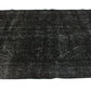 5x9 Black Vintage Turkish Carpet Rug ,Area Wool Handmade Carpet Rug, Living Room, Contemporary, Modern Rug 3153