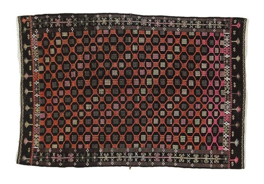 Turkish Kilim 5x7, Rug Kilim, Handmade Area Kilim Rug, Bohemian Rug, Vintage Eclectic Kilim Rug, Living Room Rug, Wool Rug, 8141