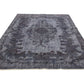 Overdye Blue Turkish Rug, Vintage Rug Distressed, Oushak Carpet Rug, Area Rug Floral 5x8, Contemporary ,Living Room, Handmade ,Rug,1202