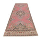 Vintage Turkish Oushak Runner Rug,Hand knotted rug, Hallway Runner, Pink Runner Rug, 3x11 Runner Rug, Carpet runner, Kitchen rug, 6504