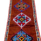 2x13 Turkish Oushak Vintage Rug Runner, Entryway Boho Handmade Rug, Carpet runner ,Eclectic decor ,Luxury rug, Hallway rug, Runner,7227