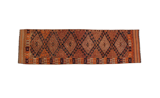 Rustic Scandinavian Hallway Rug Runner, 3x10 Vintage Oushak Turkish Runner rug ,Primitive decor, Kitchen rug, Shabby chic,7216