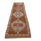 Muted Turkish runner Rug, Oushak runner, Vintage runner, Rug runner, 3x13 Rug Runner, Oriental rug ,Shabby chic ,Floor runner, 7213