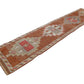 Muted Turkish runner Rug, Oushak runner, Vintage runner, Rug runner, 3x13 Rug Runner, Oriental rug ,Shabby chic ,Floor runner, 7213