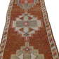 Muted Turkish runner Rug, Oushak runner, Vintage runner, Rug runner, 3x13 Rug Runner, Oriental rug ,Shabby chic ,Floor runner, 7213