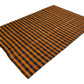 Kilim Rug 5x8, Vintage Plaid Kilim Rug, Area Flat Weave Kilim Rug, Handmade Striped Kilim Rug, Turkish Bohemian Kilim Rug, Office Rug, 5575
