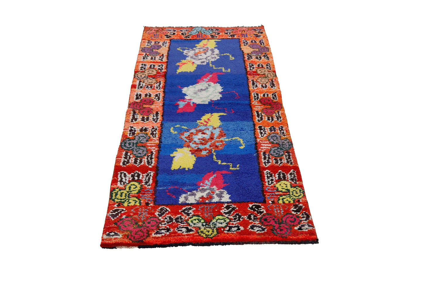 Bohemian Bedroom runner rug, Turkish Oushak Vintage Rug runner, Small runner rug, Gypsy Runner rug, Office rug, Carpet runner, 7222