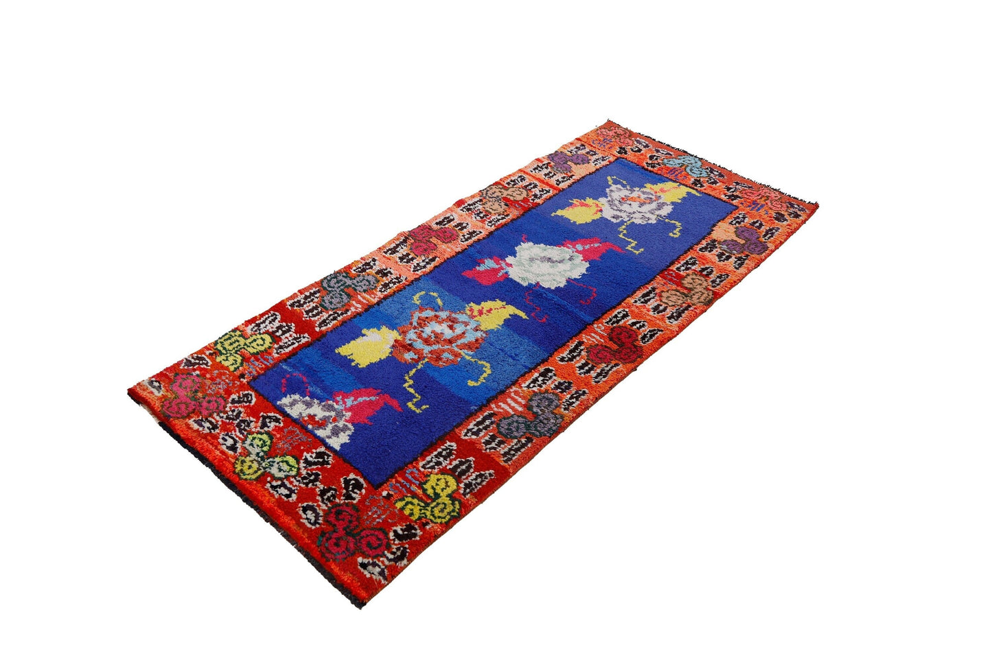 Bohemian Bedroom runner rug, Turkish Oushak Vintage Rug runner, Small runner rug, Gypsy Runner rug, Office rug, Carpet runner, 7222