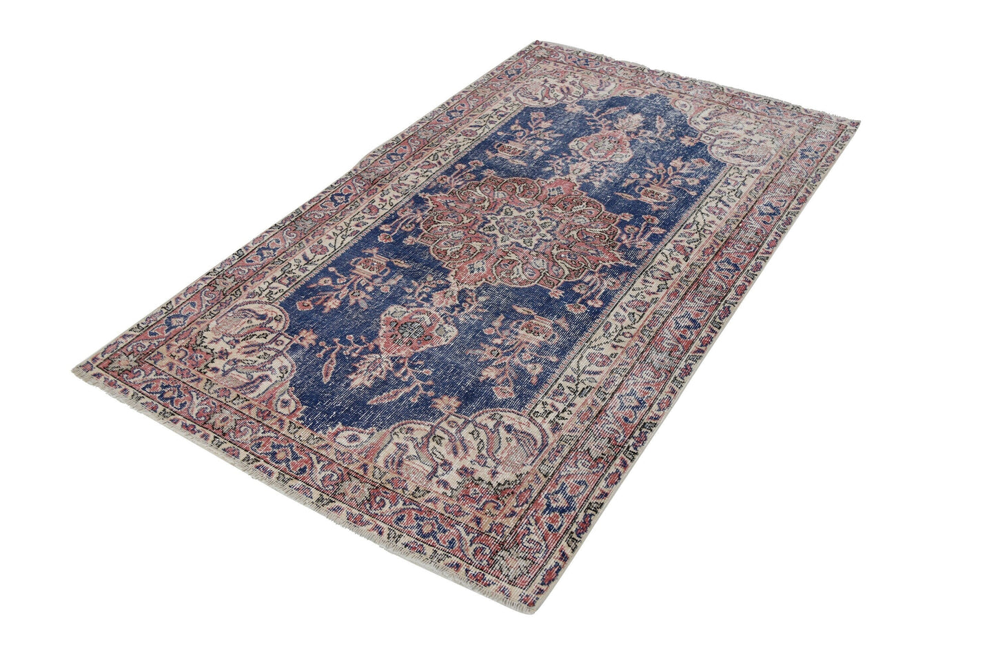 4x7 Rug, Turkish Oushak Vintage rug, Carpet rug, Navy Blue rug, Handmade rug, Oushak Carpet ,One of a kind, Anatolia,Rug,7752