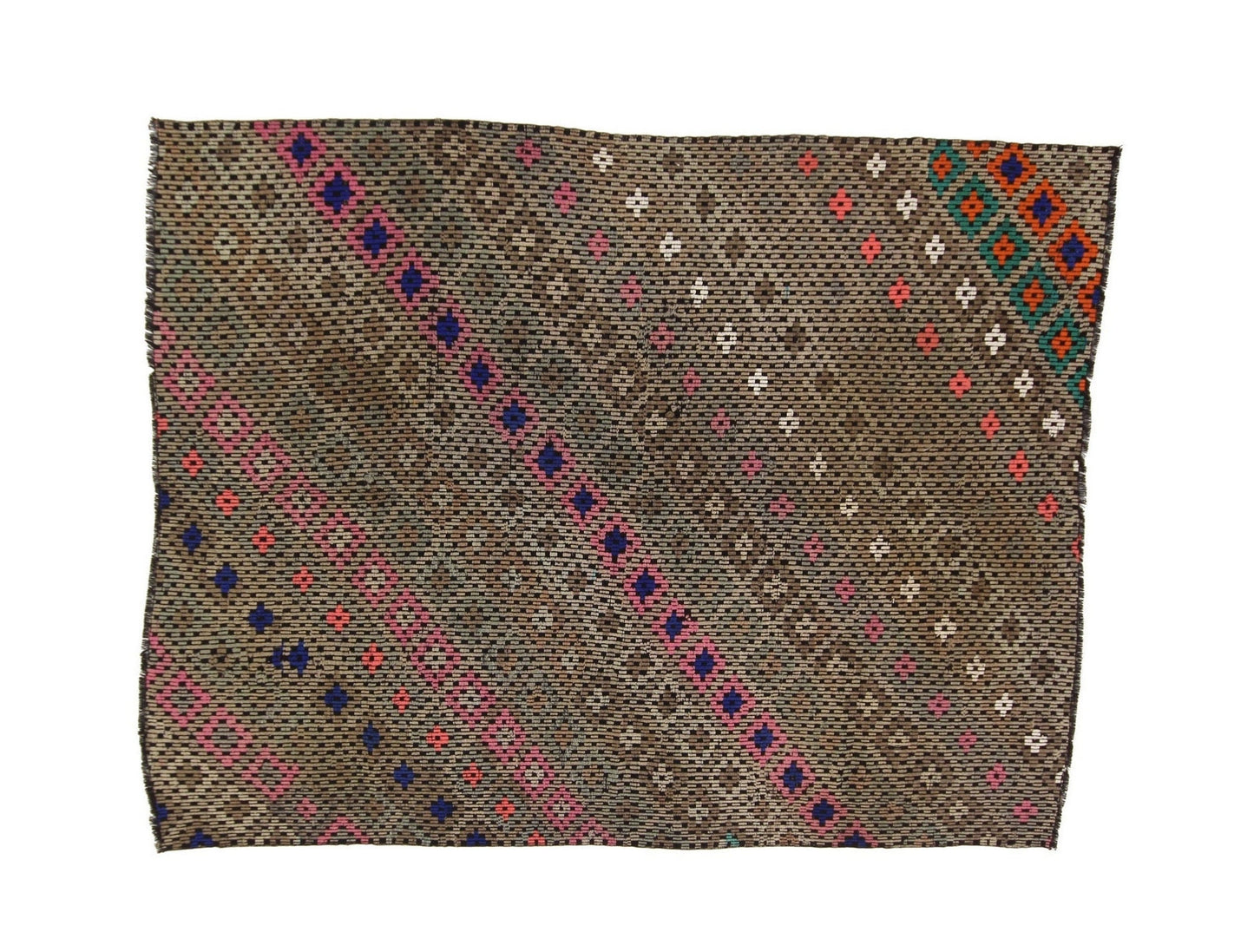 Turkish Vintage Kilim Rug, Handmade Kilim Rug, Rug Kilim 6x8, Living Room Rug, Wool Rug, Kilim Rug, Primitive Rug, Area Kilim Rug, 3237
