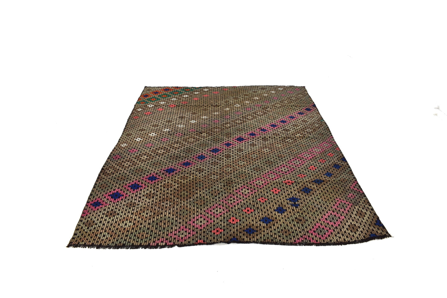 Turkish Vintage Kilim Rug, Handmade Kilim Rug, Rug Kilim 6x8, Living Room Rug, Wool Rug, Kilim Rug, Primitive Rug, Area Kilim Rug, 3237