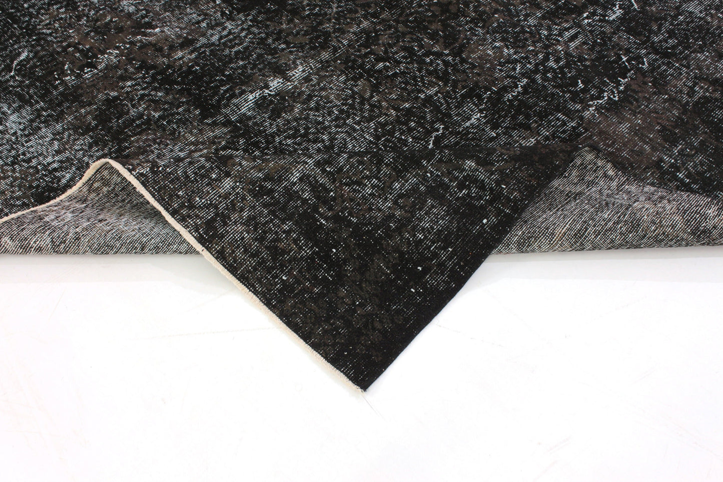 6x8 Black Overdye Vintage Rug, Turkish Rug Black ,Unique Rug, Anatolia Rug,Distressed Rug, Minimalist Rug, Carpet rug, Bedroom rug, 3168