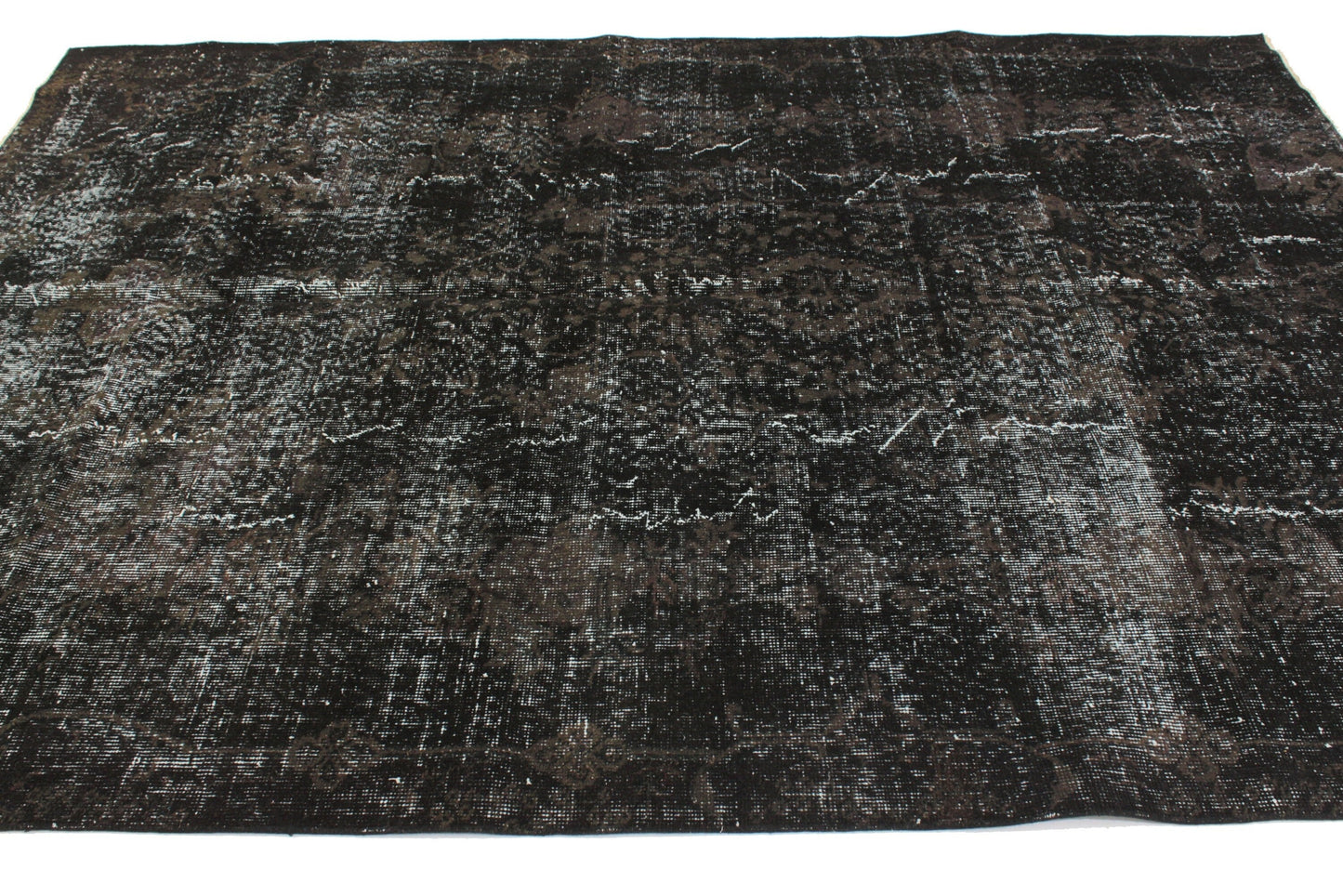 6x8 Black Overdye Vintage Rug, Turkish Rug Black ,Unique Rug, Anatolia Rug,Distressed Rug, Minimalist Rug, Carpet rug, Bedroom rug, 3168