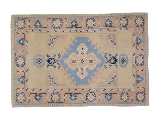TURKİSH OUSHAK RUG, Handmade Area Anatolian Carpet rug ,Vintage Bohemian Decorative rug, 5x7 Turkish rug, Turkey rug ,5x7 Rug,7718