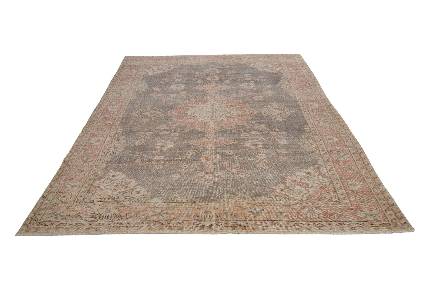 7x10 Terracotta Navy blue Area Rug, Oushak Turkish rug, Vintage Carpet rug, Oushak Carpet, Antique rug, Oriental rug ,Rustic rug,7716