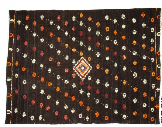 Turkish Kilim Rug 6x8, Vintage Unique Kilim Rug, Handmade Eclectic Kilim Rug, Area Kilim Rug, Bohemian Rug, Bedroom Rug, Rug Kilim, 1982
