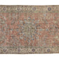 Boho Oushak rug, Red Turkish rug, Oriental Area rug 4x7, Handmade Vintage rug, Authentic Bohemian Carpet rug, Anatolia rug, Bedroom rug,8672