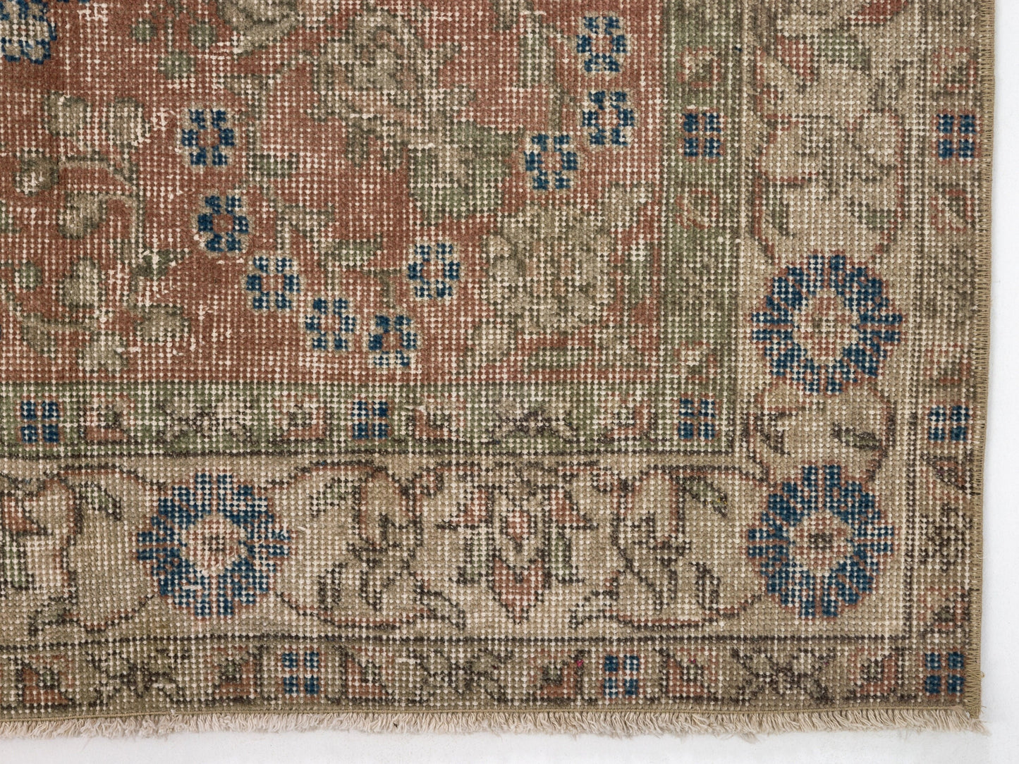 Boho Oushak rug, Red Turkish rug, Oriental Area rug 4x7, Handmade Vintage rug, Authentic Bohemian Carpet rug, Anatolia rug, Bedroom rug,8672