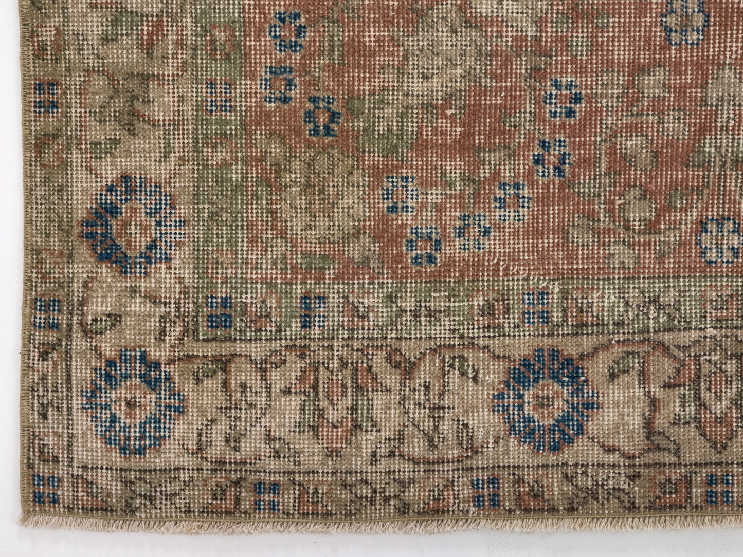 Boho Oushak rug, Red Turkish rug, Oriental Area rug 4x7, Handmade Vintage rug, Authentic Bohemian Carpet rug, Anatolia rug, Bedroom rug,8672