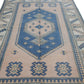 Navy blue Pink 6x9 TURKİSH RUG, Oushak rug, Vintage rug, Neutral rug, Anatolia rug, Living room rug, Unique rug, AreaRug 6x9, 7309