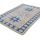 Turkish rug Muted, Neutral Oushak rug, Handmade Vintage rug, Carpet rug, Geometric rug, Floor rug, Area rug 5x7, Bedroom rug, 7290