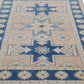 Turkish rug Muted, Neutral Oushak rug, Handmade Vintage rug, Carpet rug, Geometric rug, Floor rug, Area rug 5x7, Bedroom rug, 7290