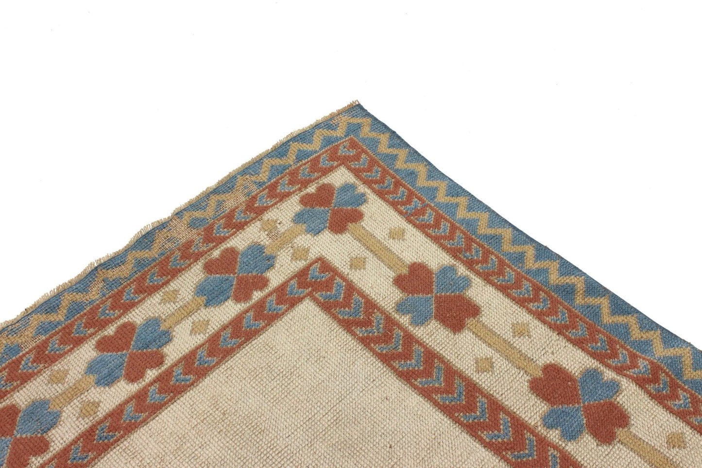 Turkish Rug Beige, Geometric Vintage rug, Oushak rug 7x10, Handmade Area rug, Carpet rug, Dining room rug ,Area rug 7x10, 5888