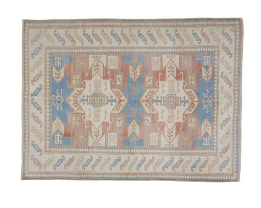 Scandinavian Turkish rug, Oushak rug, Vintage rug ,Carpet rug,Anatolia rug, Faded rug, Decorative rug, Area rug, 6x8 Turkish rug ,RUG, 7295