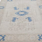 6x8 Beige Blue Oushak rug, Vintage rug, Turkish rug, Handmade rug ,Wool rug, Anatolia rug ,Turkey rug, One of a kind rug , Area rug 6x8,7291