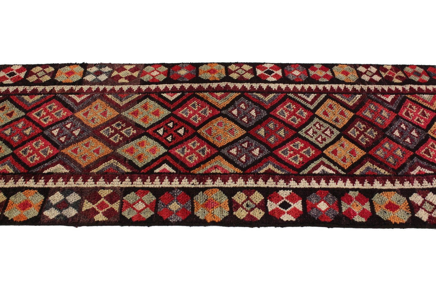 Extra Long Carpet Runner Rug, 3x14 Rug Runner, Turkish Vintage Oushak Runner, Bohemian, Entryway Rug, Made in Anatolia, Runner, 6389
