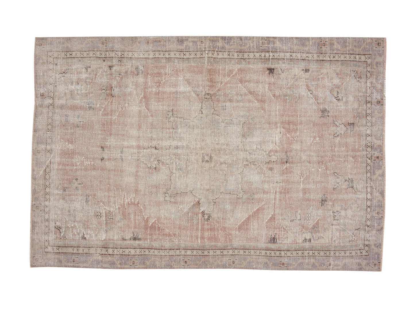 Handmade Vintage Rug, Turkish Oushak Antique Rug, Area Faded Rug, Neutral Floor Rug, Office Rug, Scandinavian Rug,Turkey Rug, Rug 6x8, 12057