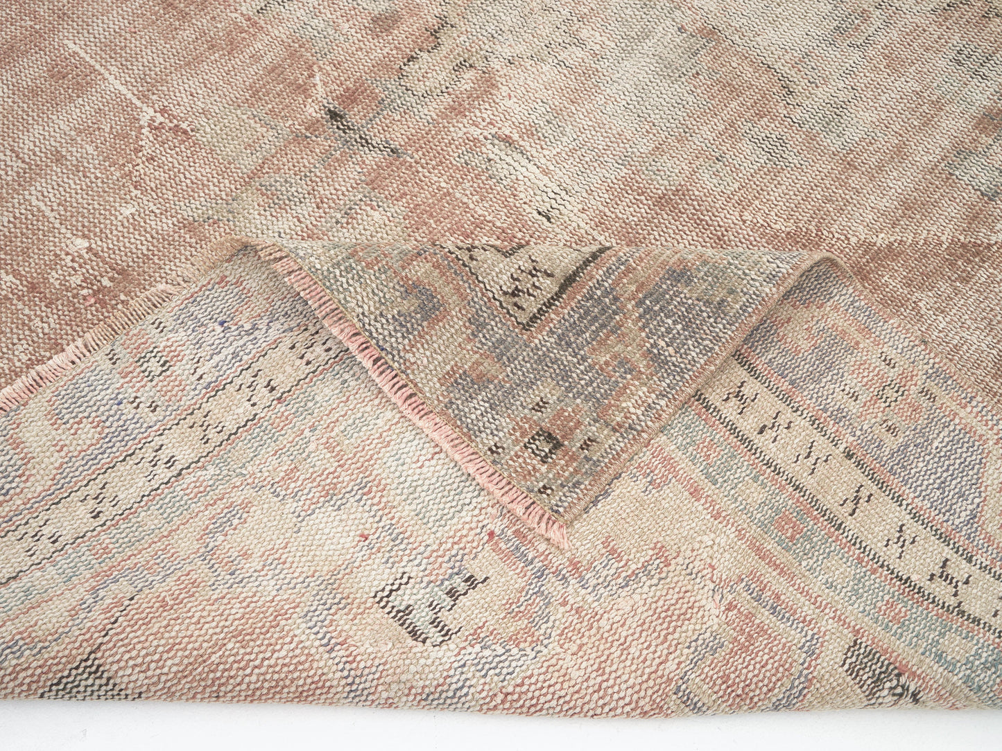 Handmade Vintage Rug, Turkish Oushak Antique Rug, Area Faded Rug, Neutral Floor Rug, Office Rug, Scandinavian Rug,Turkey Rug, Rug 6x8, 12057