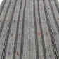Turkish Kilim Rug, Rug Kilim, Kilim Rug 6x8, Area Kilim, Gray Striped Kilim Rug, Wool Rug, Square Kilim Rug, Unique Rug, Neutral Rug, 8098