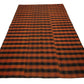 Plaid Kilim Rug, Handmade Kilim Rug, Turkish Vintage Kilim Rug, Living Room Rug, Area Kilim Rug 6x9, Bohemian Rug, Living Room Rug, 5534